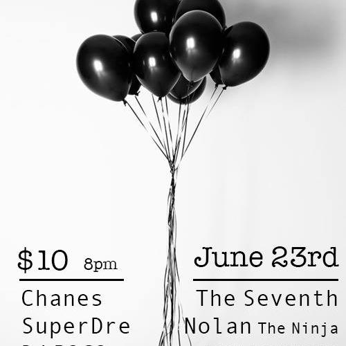 A bundle of shiny, jet black balloons