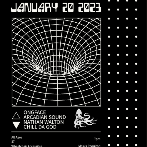 Futuristic black field with white dots